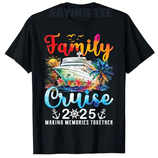 Family Cruise 2025 Vacation Trip Clothes Families Matching Cruise Ship T-Shirts Fashion Travel Lover Graphic Outfits Saying Tee